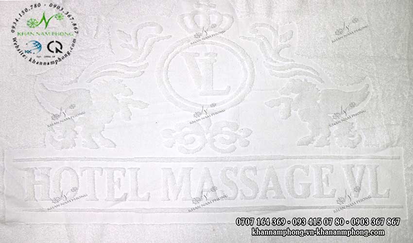 Mẫu khăn body Hotel Massage VL (Trắng - Cotton)