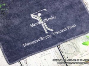 Khăn Golf Mercedes Trophy màu xám microfiber