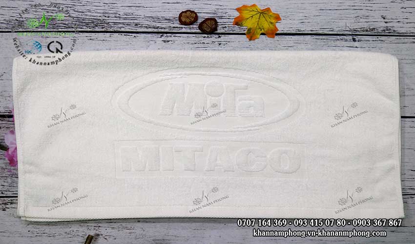 khăn làm quà tặng MITAGO dập logo
