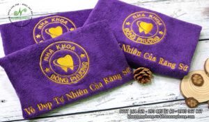 Mẫu khăn Đồng Phương Nha Khoa (Tím - Cotton)