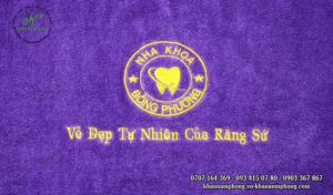 Mẫu khăn Đồng Phương Nha Khoa (Tím - Cotton)
