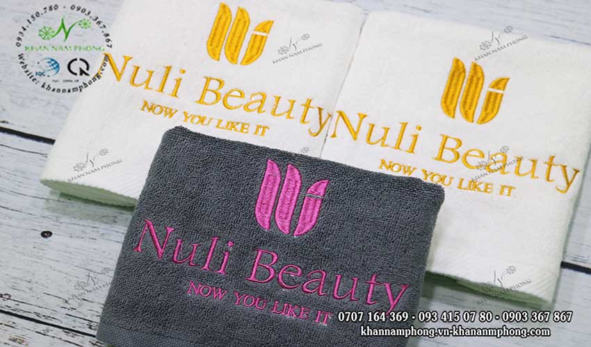 Mẫu khăn lau tay Nuli Beauty (Xám - Cotton)