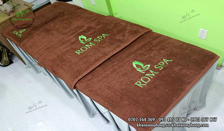 Khăn trải giường ROM SPA (Nâu Socola - Cotton)