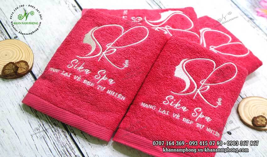 Mẫu khăn quấn tóc Sika Spa (Hồng - Cotton)