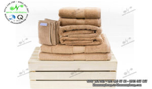 Bộ khăn khách sạn nâu nhạt 100% Cotton