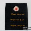Khăn Mặt Màu Đen Cotton Thêu Logo