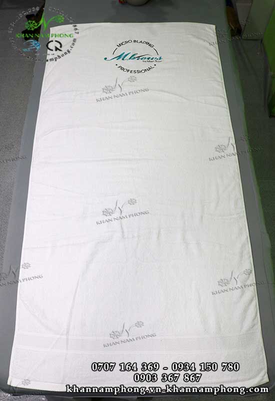 Mẫu khăn body M.Brows by Mien Thao (Trắng - Cotton)