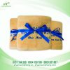 Khăn Tắm Làm Quà Tặng Sinh Nhật Công Nhân, Nhân Viên Thêu Logo Màu Vàng Nhạt 100% Cotton Cao Cấp