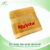 Khăn Quà Tặng Thêu Logo My VITA 34*80cm Màu Vàng Bò (Cotton)