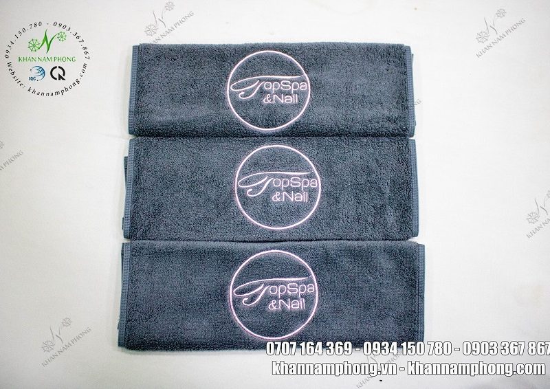 Khăn nail Jop Spa&Nail màu xám đậm