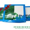Combo Khăn Quà Tặng Thêu Logo IDA GLOBAL Đóng Hộp Màu Xanh Lá Đậm, Trắng, Xám (Cotton)