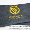 Khăn Thể Thao Tập Gym Cao Cấp Màu Xám, Trắng 34x80cm Thêu Logo ONELIFE FITNESS