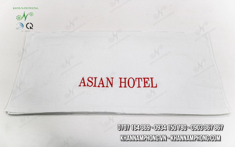 KKS - ASIAN HOTEL Cotton Trắng Dập Logo