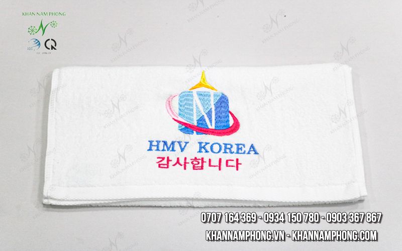 KQT - HMV KOREAN Cotton Thêu Logo (Màu Trắng)