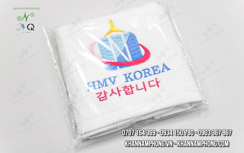 KQT - HMV KOREAN Cotton Thêu Logo (Màu Trắng)