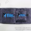 Khăn Tắm Làm Tặng Kèm Thêu Logo MFilm Màu Xám Bằng Microfiber