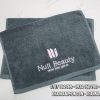 Khăn Spa 100% Cotton Cao Cấp 40x60cm Màu Xám Đậm Thêu Logo Nuli Beauty