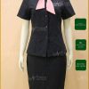 Váy Đồng Phục Spa Màu Đen Cotton Nhật Thêu Logo Mỹ Phẩm Giá Sỉ Kim Ngân