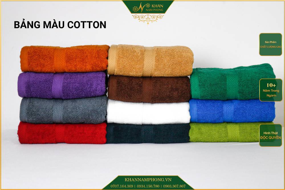 Bảng màu khăn cotton của Khăn Nam Phong mới nhất