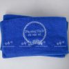KGD – Khăn Gội Đầu Cotton Màu Xanh DươngThêu Logo