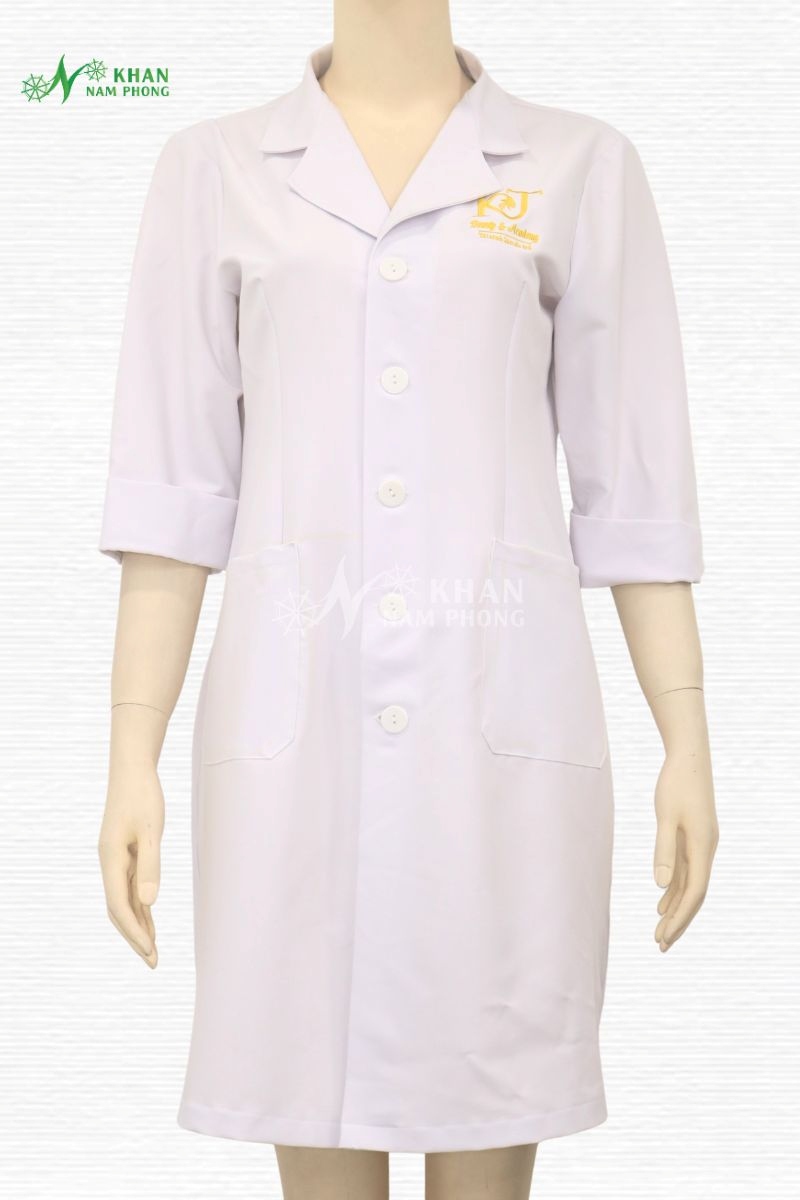 Áo blouse ngành y tay dài dáng suông