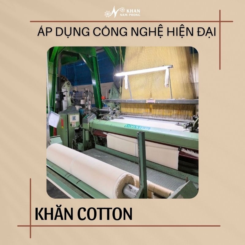 Áp dụng công nghệ sản xuất khăn cotton hiện đại