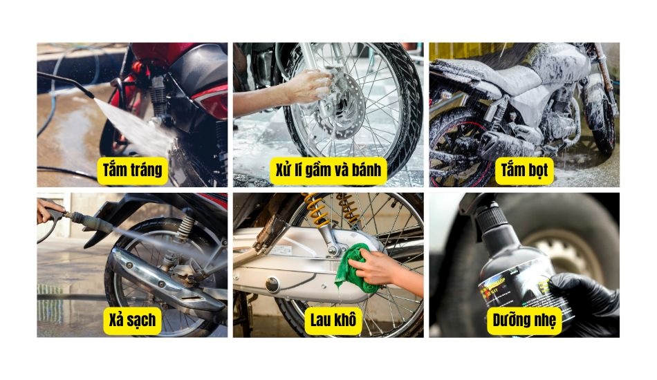 Cách rửa xe máy tại nhà siêu sạch không cần ra tiệm Cách rửa xe máy tại nhà siêu sạch không cần ra tiệm