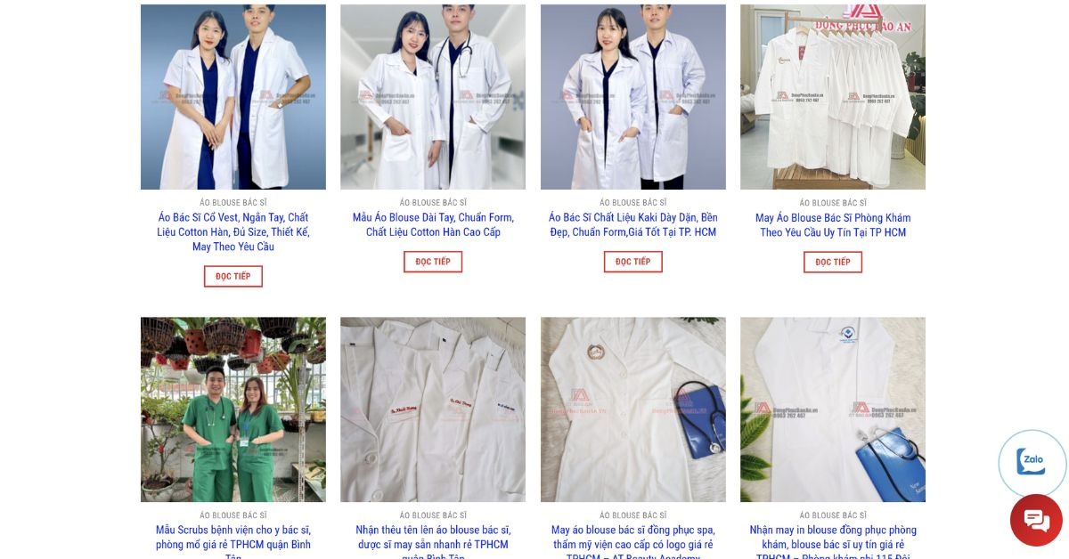 Đồng phục Bảo An - Địa chỉ áo blouse trắng ngành y TP.HCM