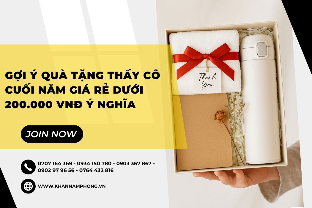 Gợi ý quà tặng thầy cô cuối năm giá rẻ dưới 200k ý nghĩa
