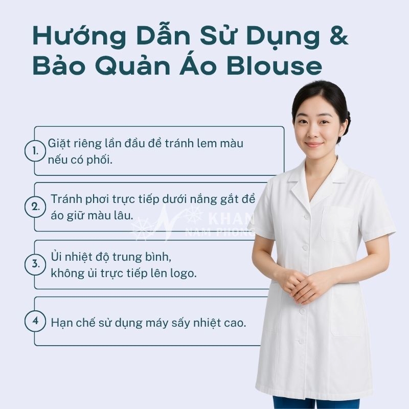 Hướng dẫn sử dụng và bảo quản áo blouse ngành y
