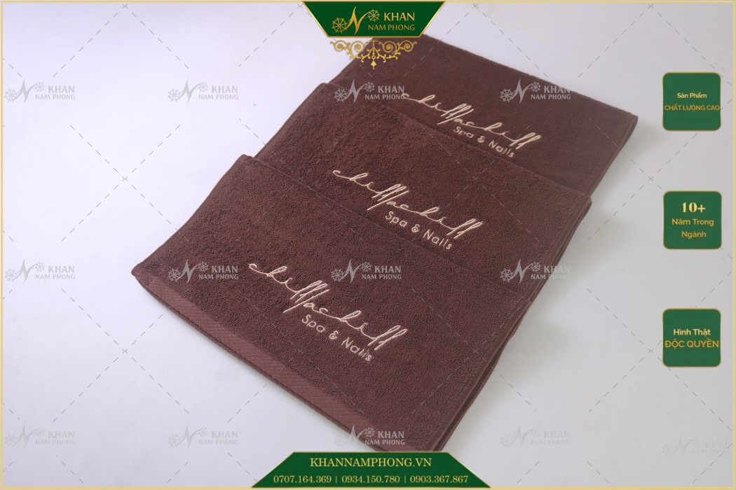 Khăn cotton quấn tóc màu nâu Khăn cotton quấn tóc màu nâu