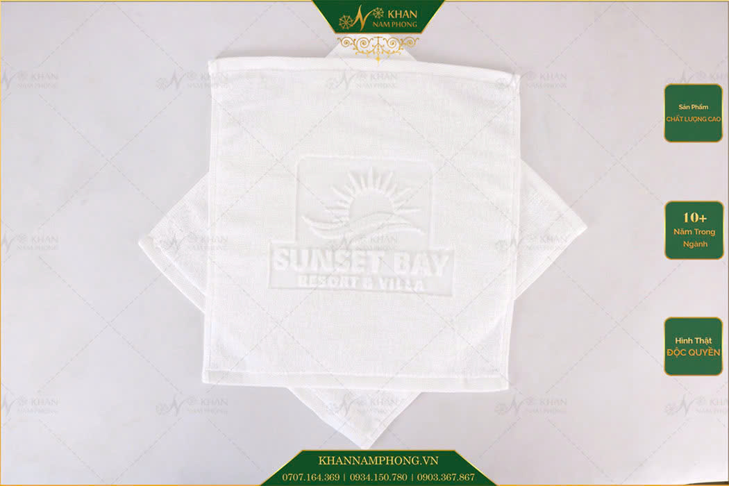 Khăn tay khách sạn chất liệu 100% cotton