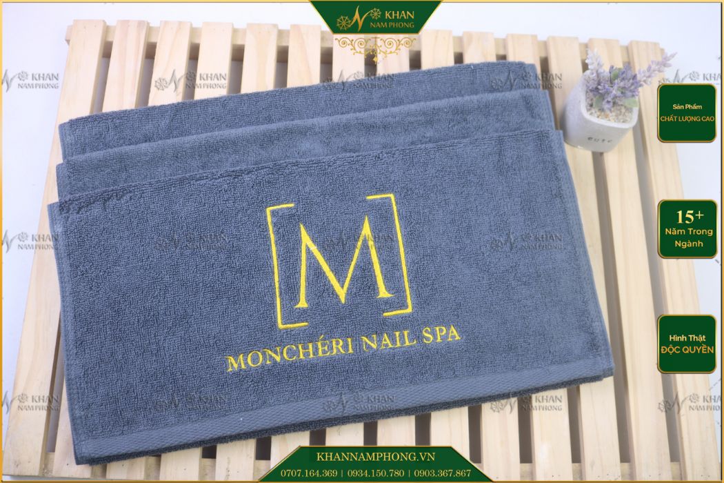 Khăn massage mặt thêu logo Khăn massage mặt thêu logo