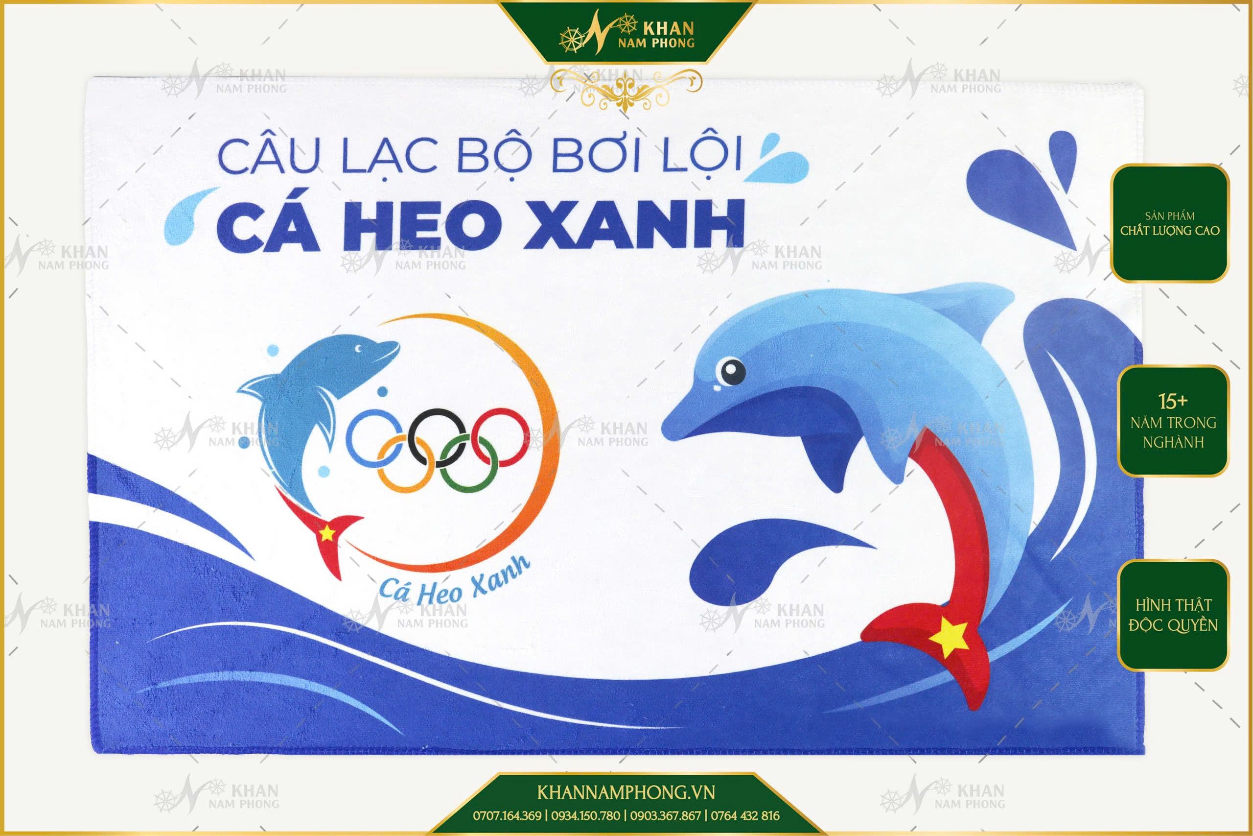 Khăn quà tặng sự kiện câu lạc bộ sử dụng phương pháp in chuyển nhiệt lên khăn