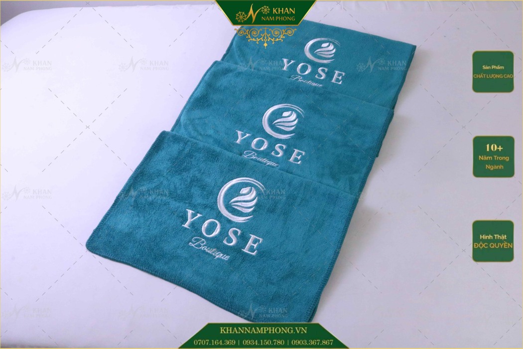 Khăn quấn tóc microfiber 34x80cm thêu logo Khăn quấn tóc microfiber 34x80cm thêu logo