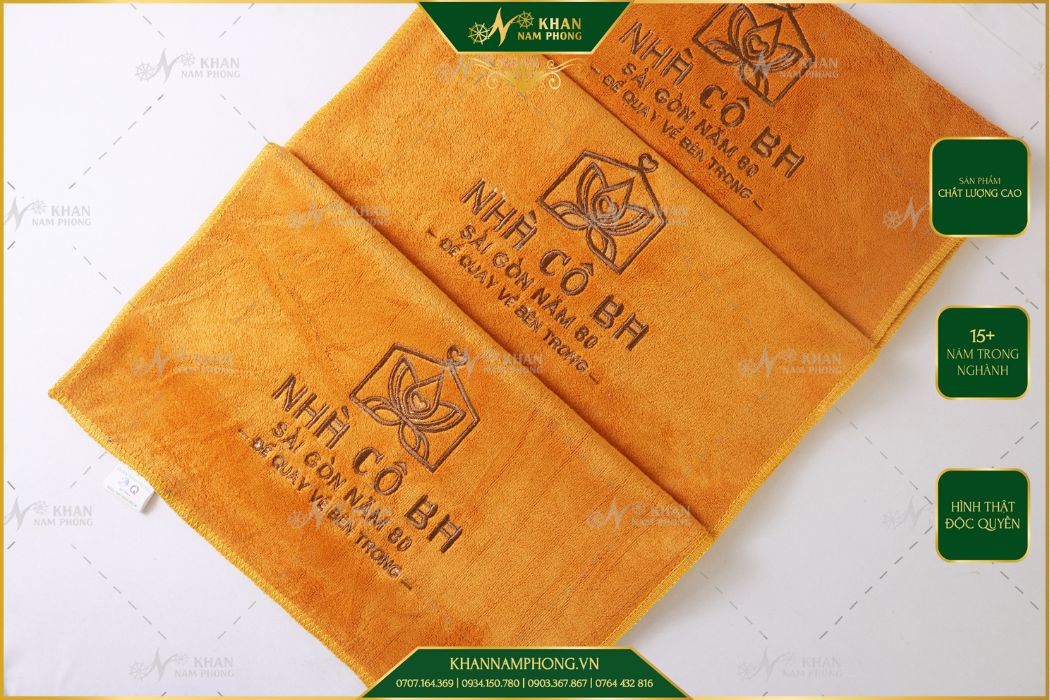 Khăn quấn tóc microfiber màu cam Khăn quấn tóc microfiber màu cam