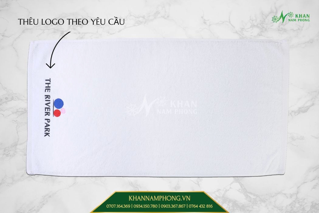 Khăn spa cotton tự nhiên thêu logo giá rẻ