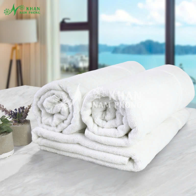 Khăn tắm khách sạn màu trắng giá rẻ tại Hải Phòng