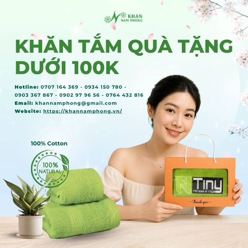 Khăn tắm quà tặng dưới 100k
