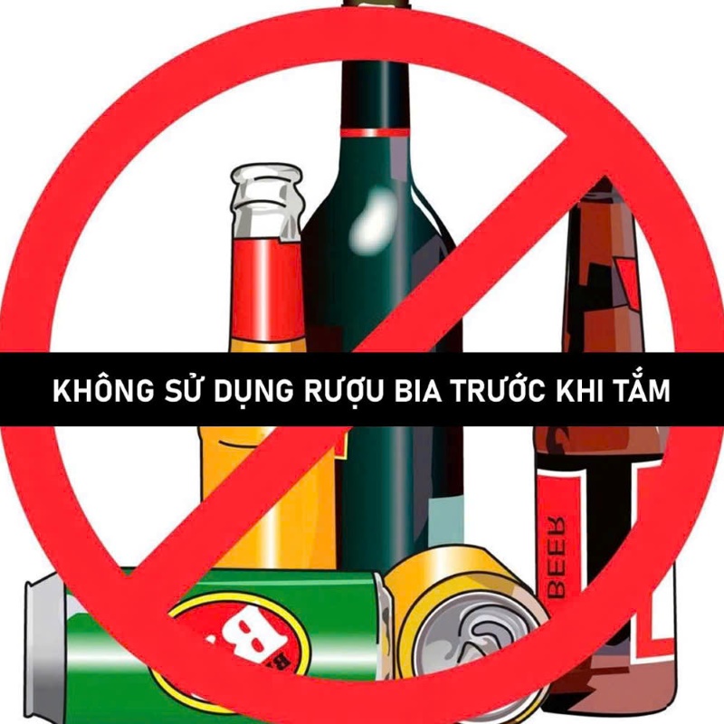 Không sử dụng rượu bia trước khi tắm onsen