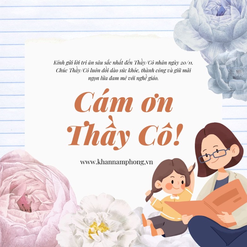 Lời chúc 20/11 ý nghĩa dành cho thầy cô từ doanh nghiệp hoặc các chủ spa, salon Lời chúc 20/11 ý nghĩa dành cho thầy cô từ doanh nghiệp hoặc các chủ spa, salon