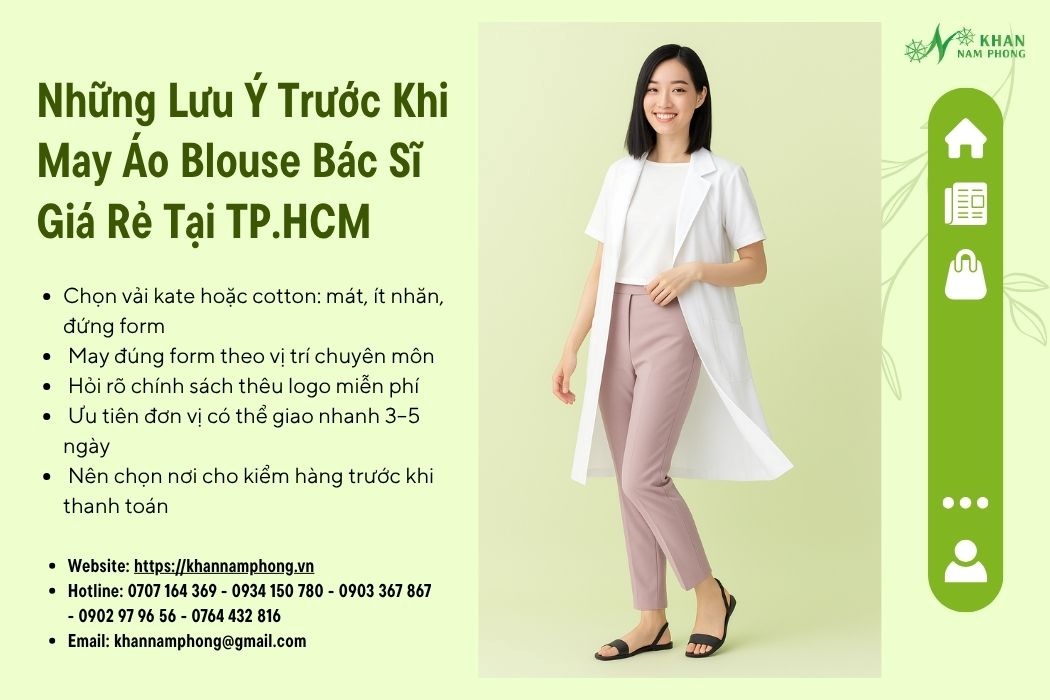 Những lưu ý trước khi may áo blouse ngành y giá rẻ tại TP.HCM