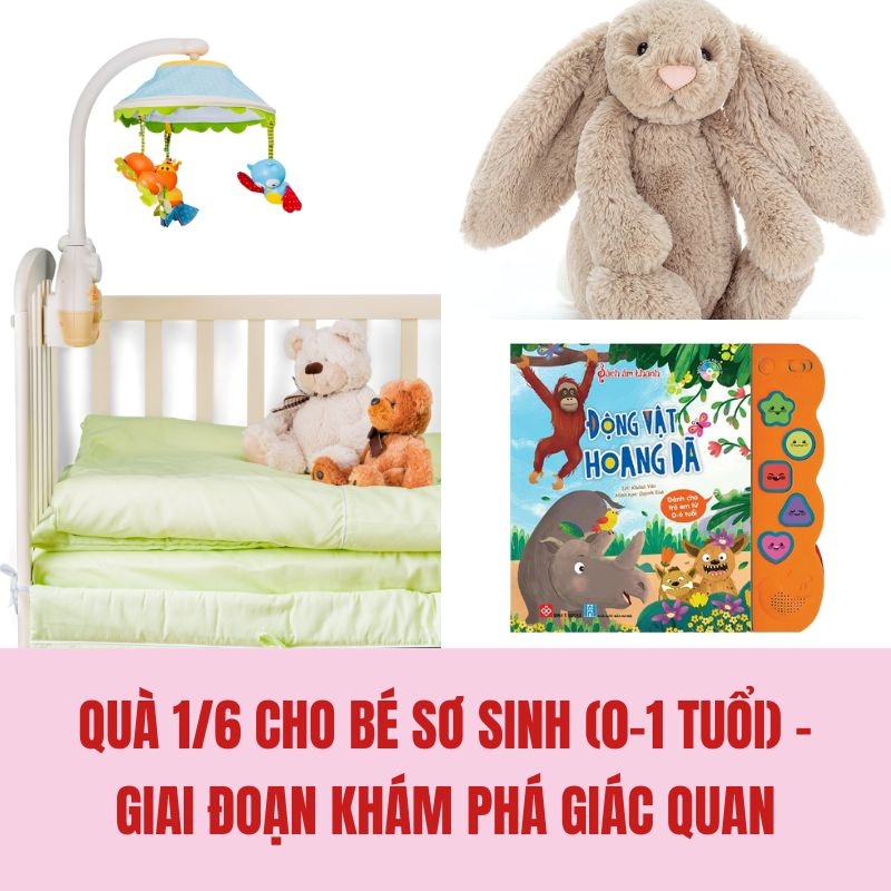 Quà 1/6 cho bé sơ sinh giai đoạn 0-1 tuổi