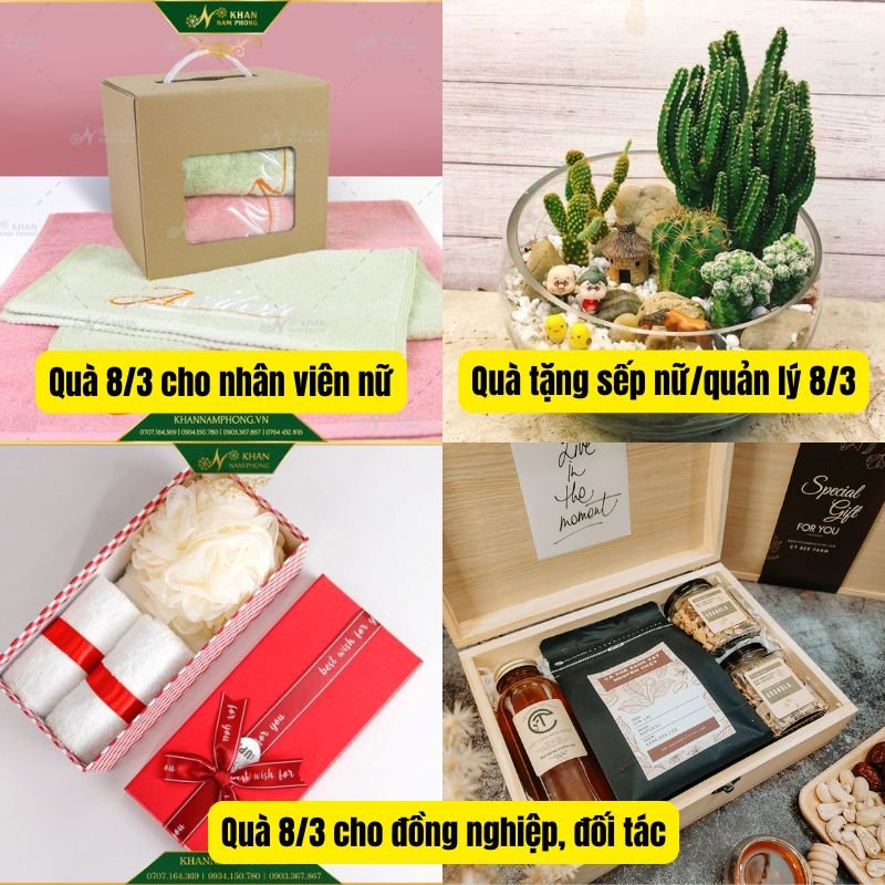 Quà 8/3 cho mẹ, vợ, bạn gái- Gợi ý quà tặng theo từng đối tượng