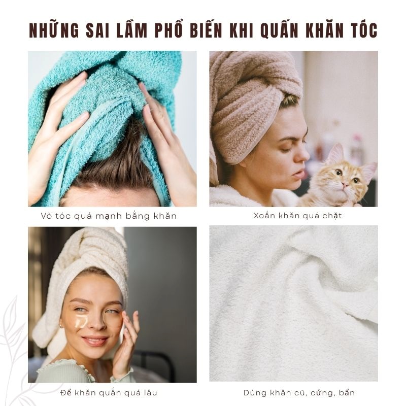 Quấn khăn tóc như nào để tránh hư tổn Quấn khăn tóc như nào để tránh hư tổn