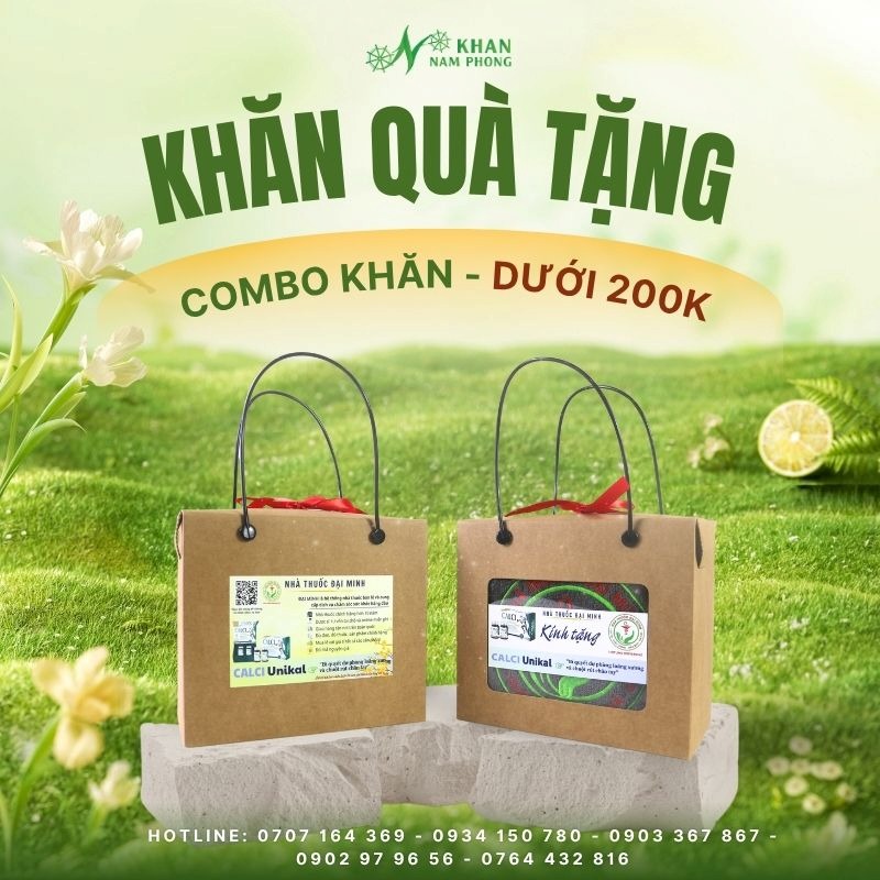 Set khăn quà tặng thêu logo + dán decal theo yêu cầu dưới 200k/set