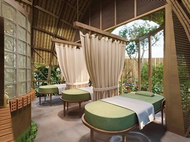 Spa kết hợp cây xanh và không gian mở