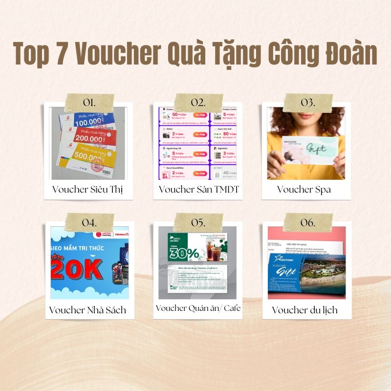 Top 7 voucher làm quà tặng công đoàn Top 7 voucher làm quà tặng công đoàn