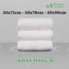 [HÀNG B] Khăn 50*75cm - 50*78cm - 50*90cm (230g - 270g - 375g) Màu Trắng