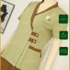 Đồng Phục Nhân Viên Bán Hàng Mỹ Phẩm chất liệu Cotton Lạnh Khăn Nam Phong